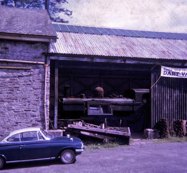64xx in Buckfastleigh shed August 1966
