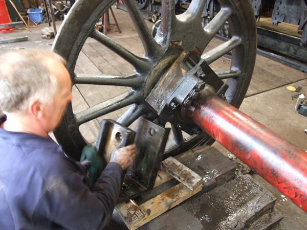 Nick Davies dismantling axle box