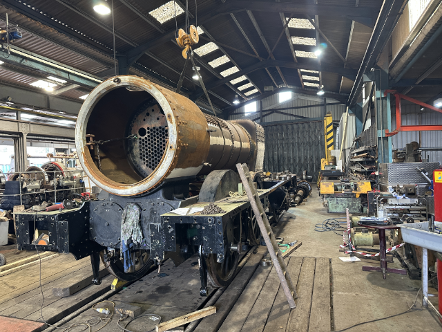 GWR 0-4-2T 1420 new boiler test fit