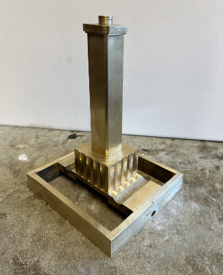 “King George” new table lamp - assembled awaiting plating